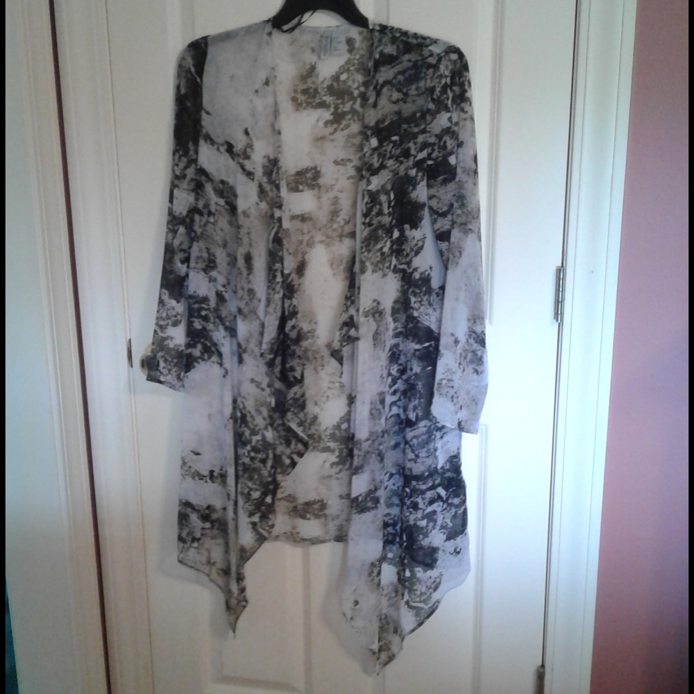 H&M Marble Chiffon Kimono Medium Small